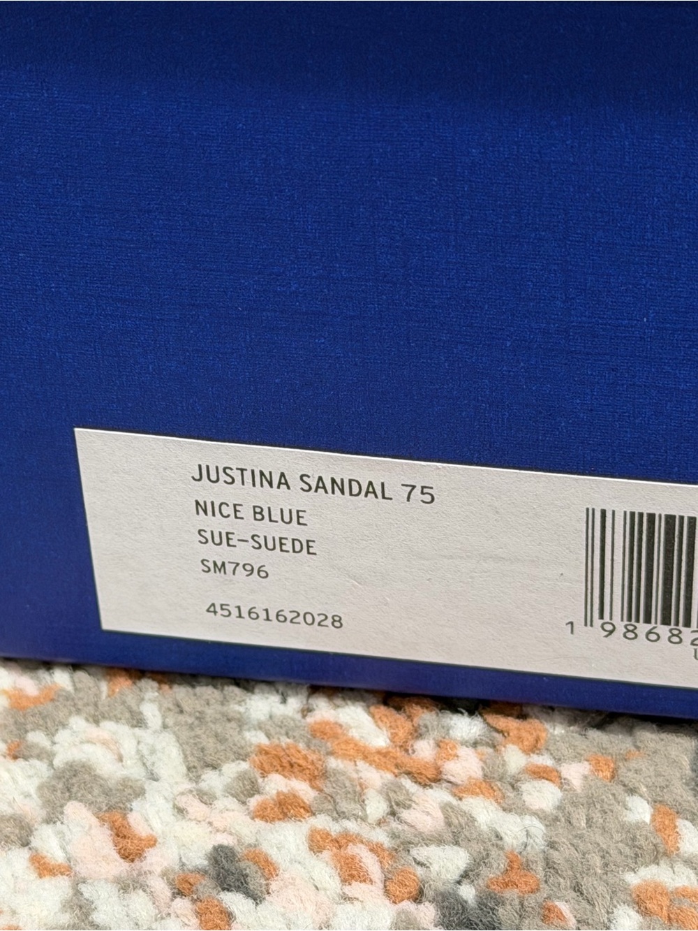 NWT Stuart Weitzman ‘Justina 75’ Heeled Sandal in “Nice Blue” Navy Suede Size 9 - Picture 3 of 12